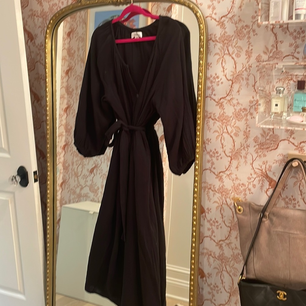 Velvet by Graham and Spencer Black linen dress